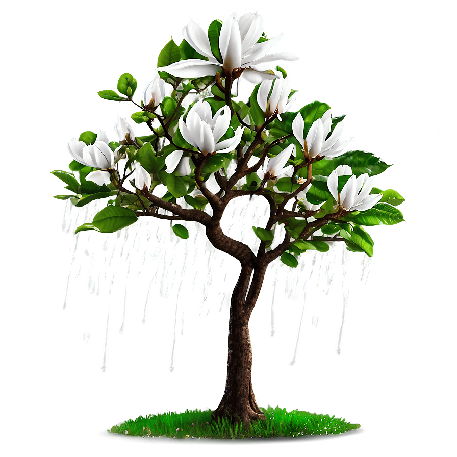 Magnolia Tree In Rain Png Ymb91 PNG