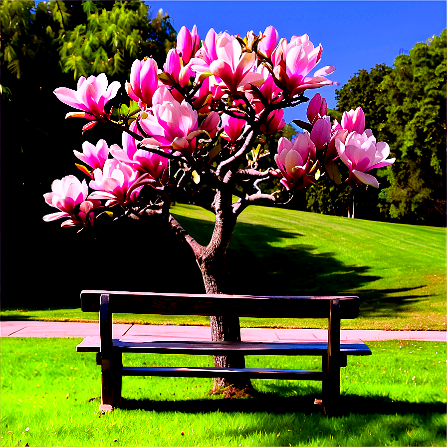 Magnolia Tree With Bench Underneath Png Arv PNG