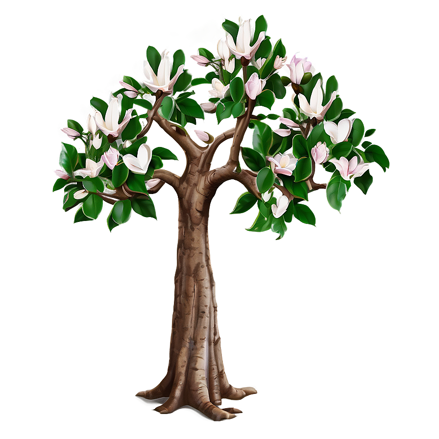 Magnolia Tree With Carved Heart Png 06212024 PNG