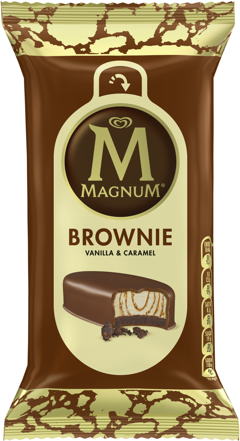 Magnum Brownie Ice Cream Package PNG