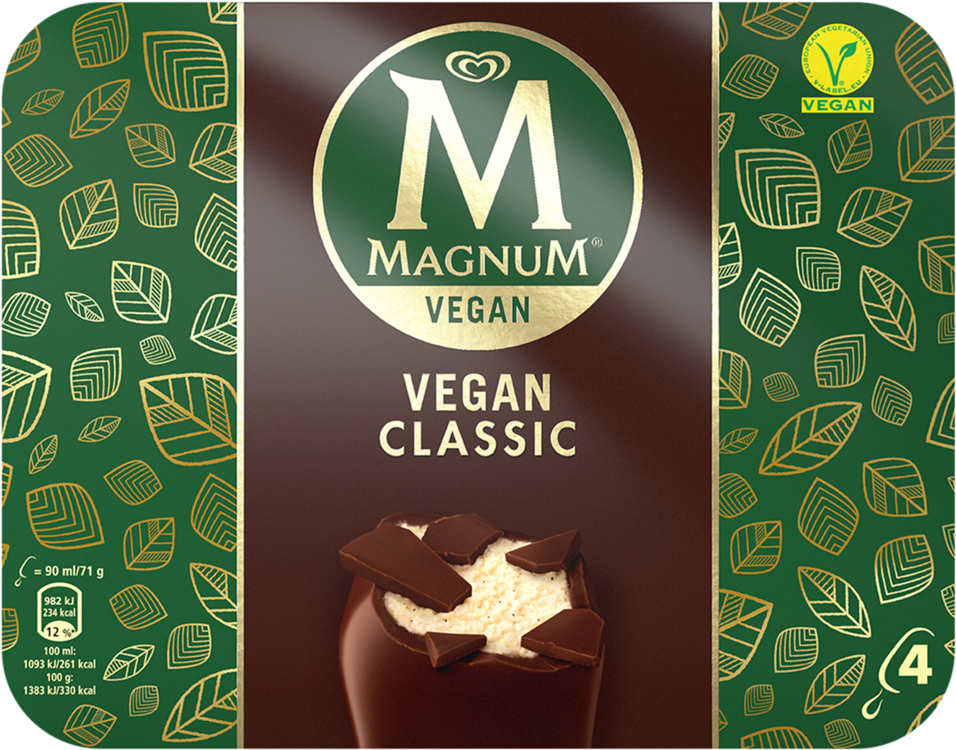Magnum Vegan Classic Ice Cream PNG