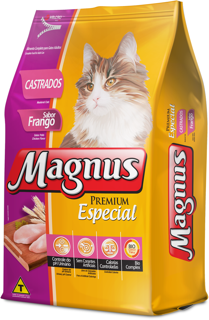 Magnus Premium Especial Cat Food Package PNG