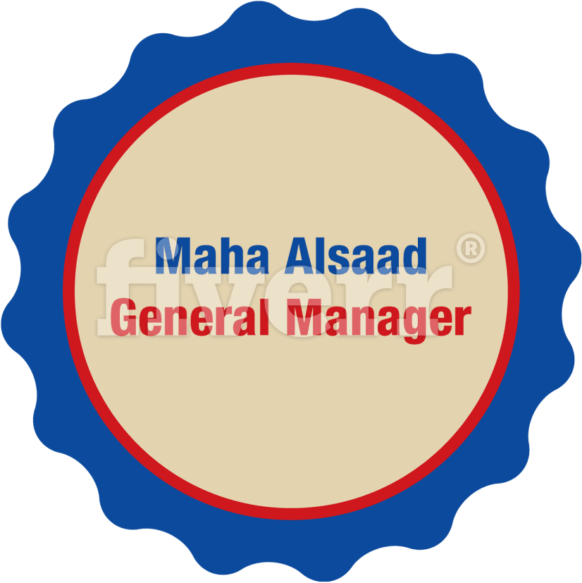 Maha Alsaad General Manager Badge PNG
