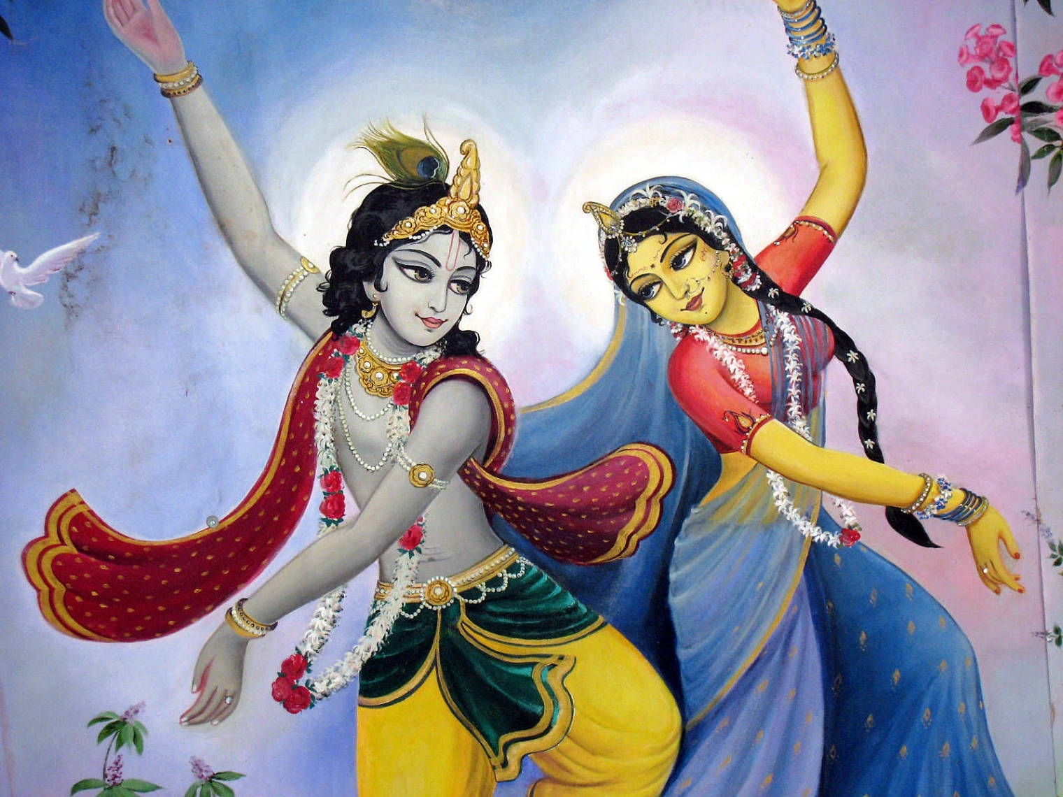 Mahabharat Krishna Rukmini Dancing Wallpaper