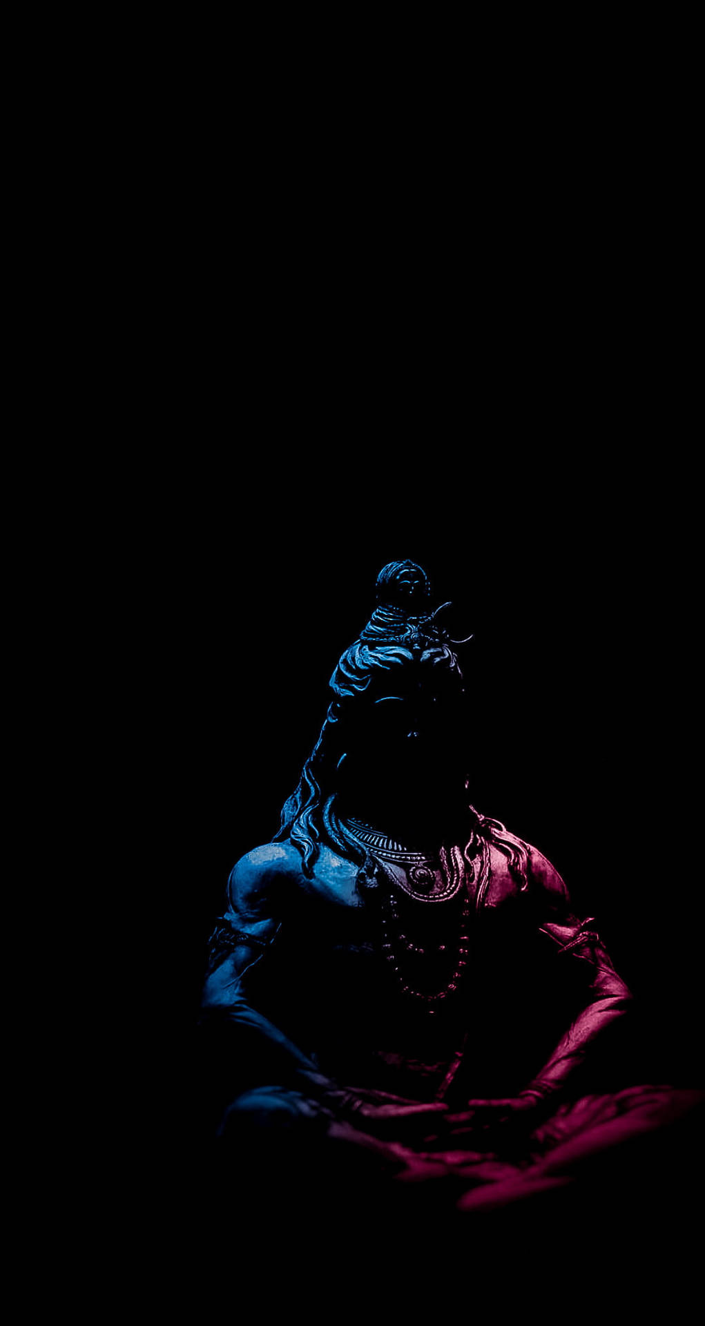 Mahadev Full Hd Sculpture In Dark Wallpaper