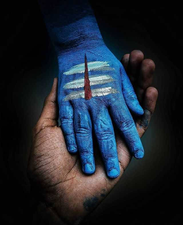 Mahakal Blue Hand