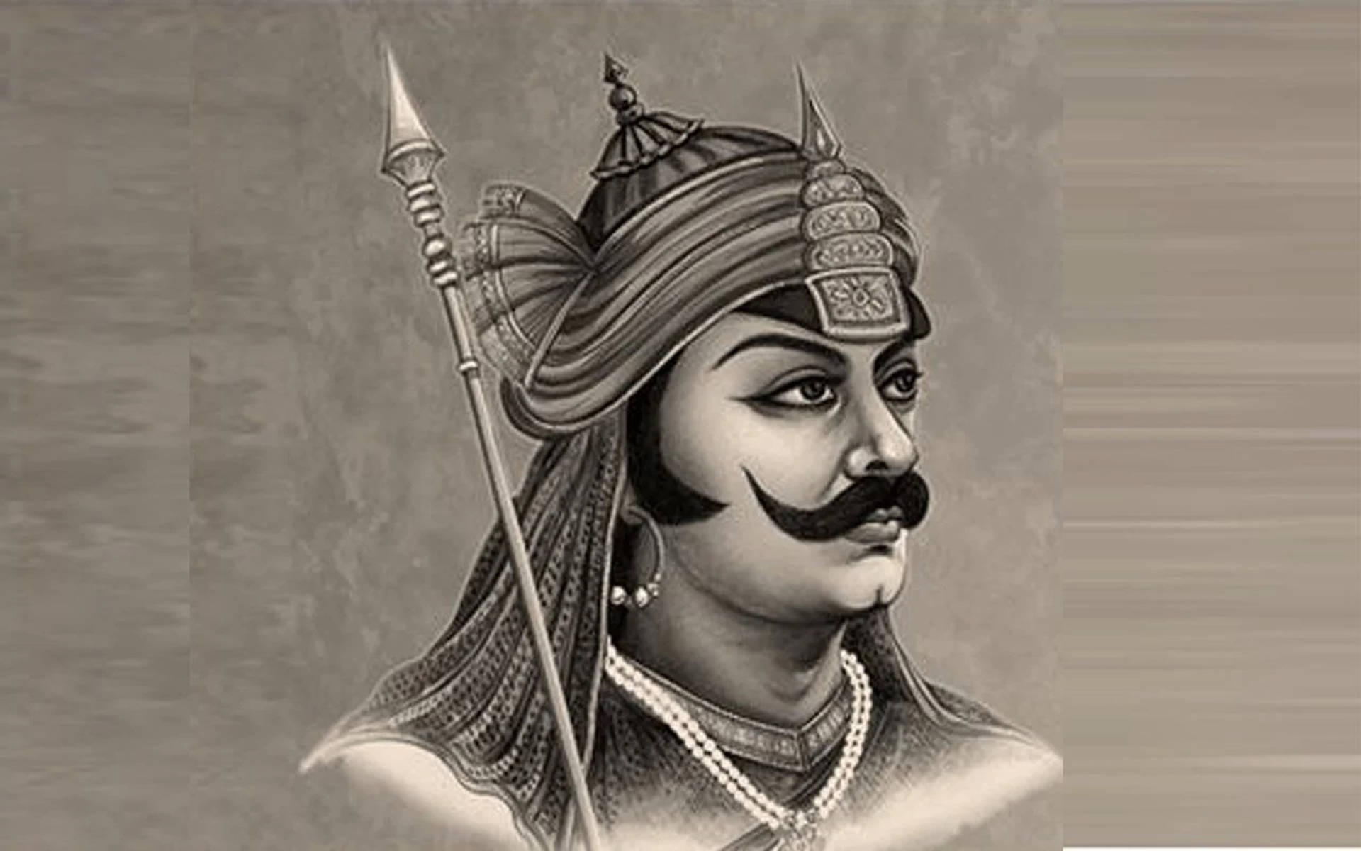 Maharanapratap In Schwarz-weiß In 4k Wallpaper