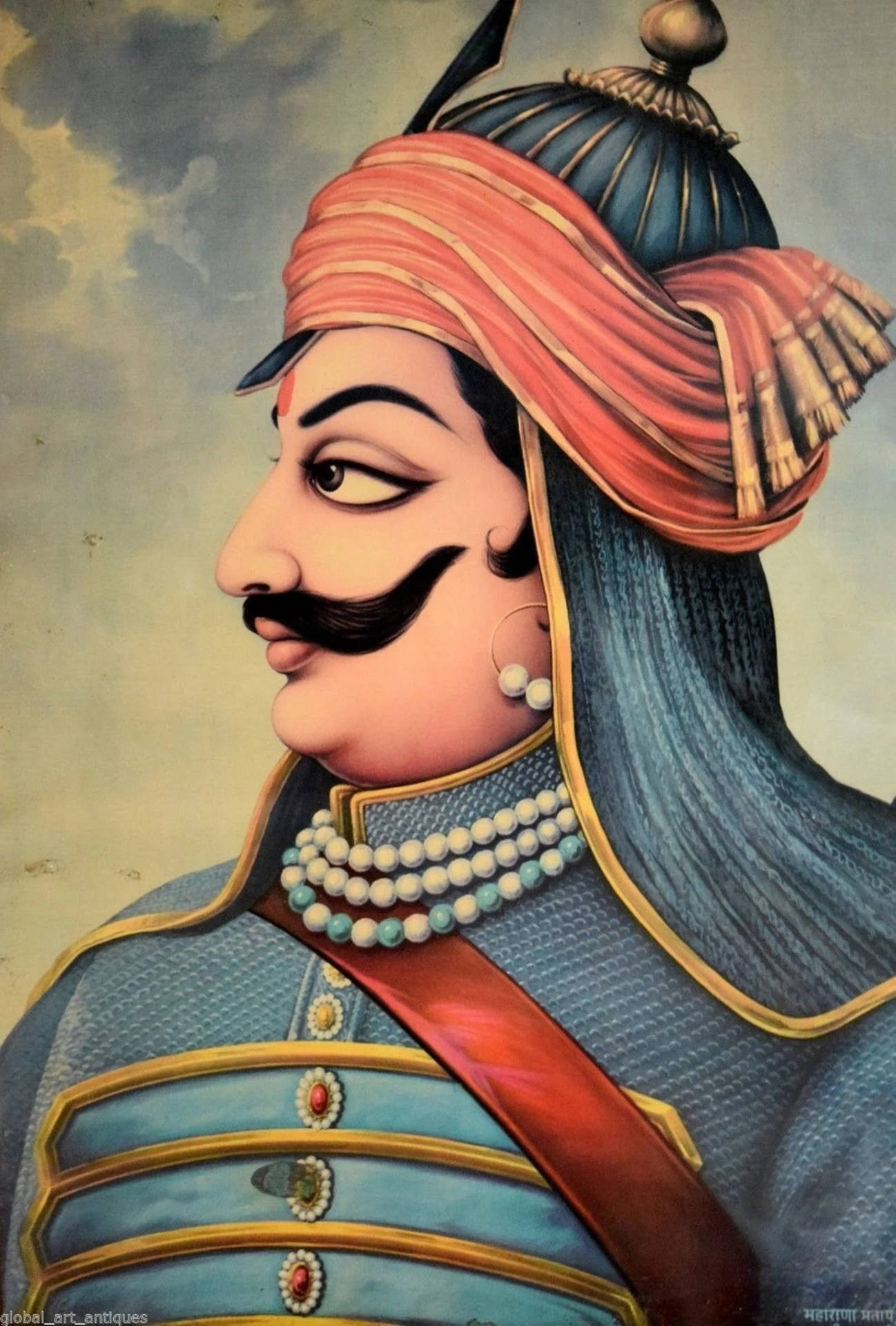 Pinturadigital Maharana Pratap Em 4k. Papel de Parede
