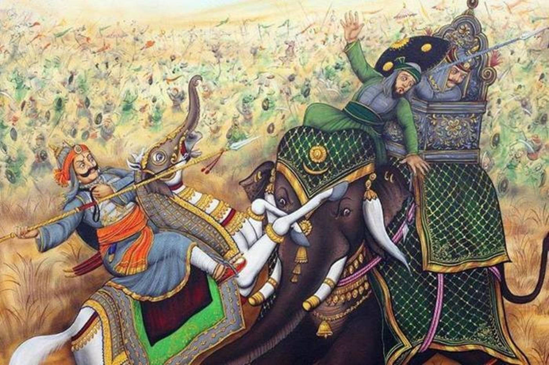 Maharana Pratap Intense Battle 4k Wallpaper