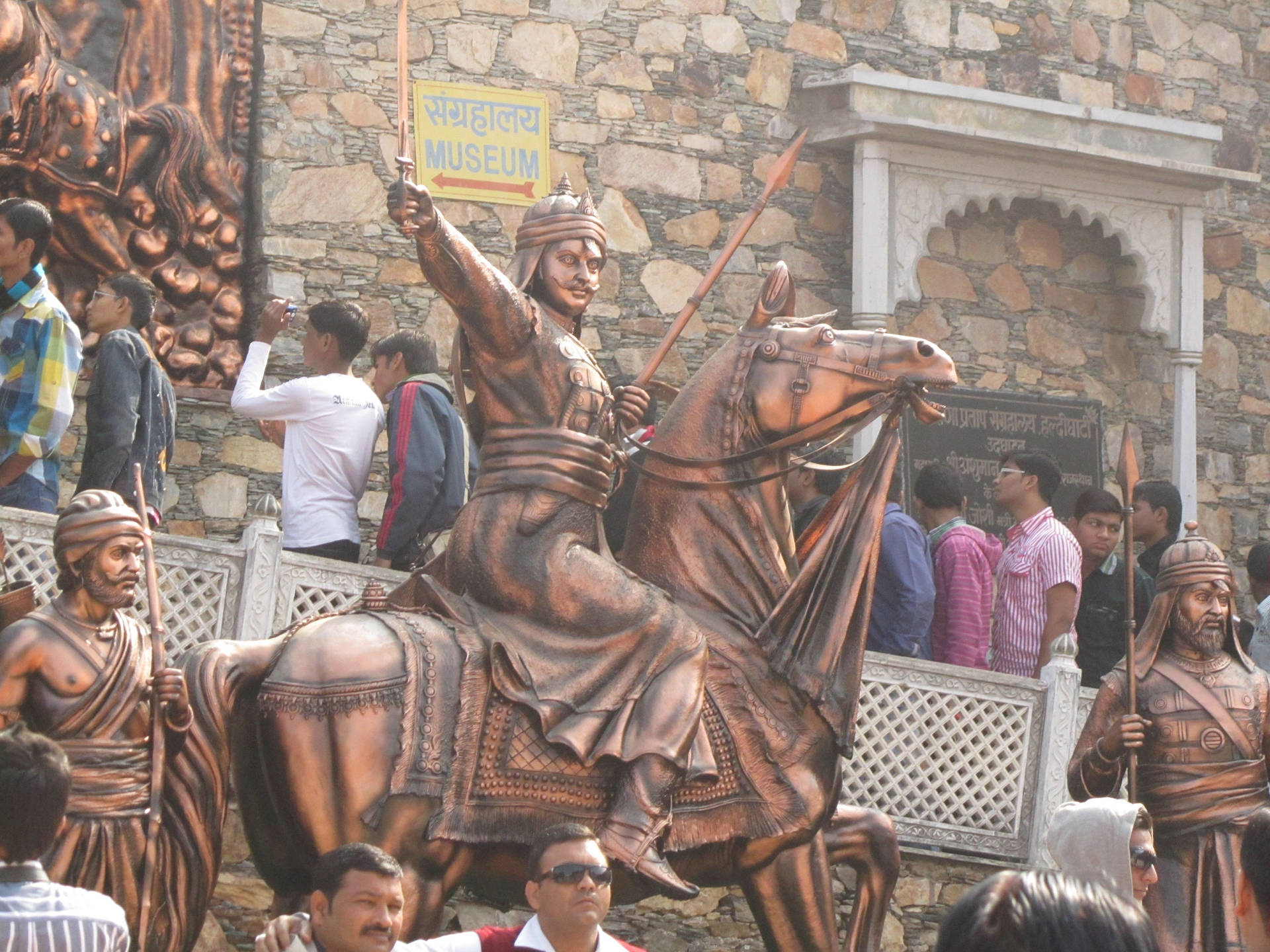 Maharana Pratap Statue In Museum 4k Background