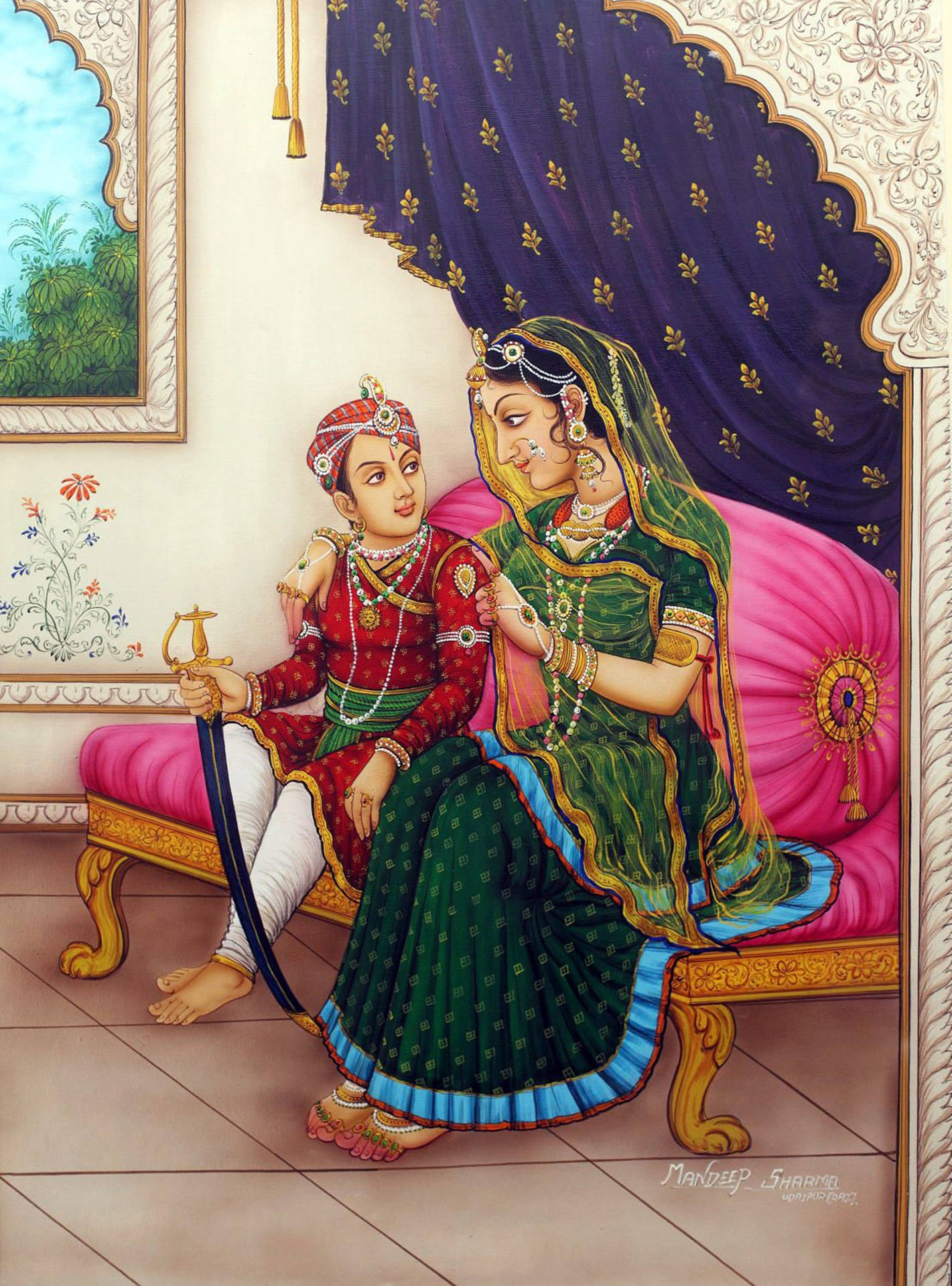 Maharana Pratap Con Sua Madre 4k Sfondo