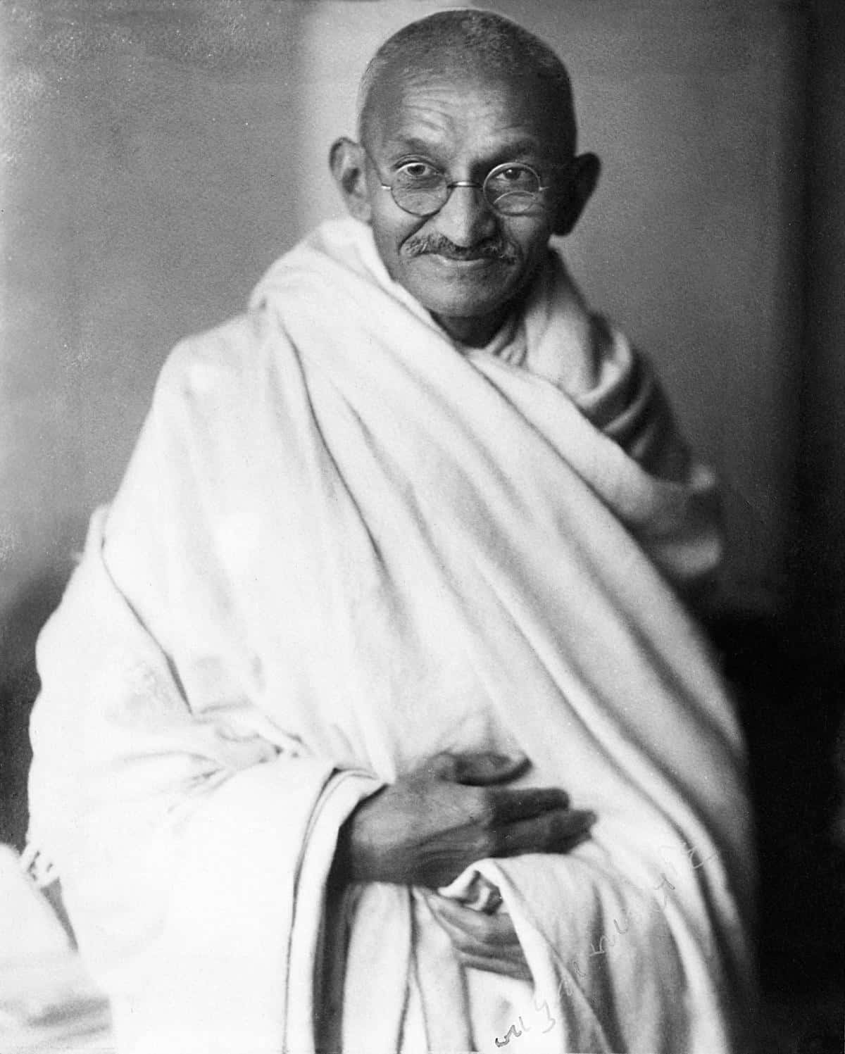 Mahatmagandhi Ledande Fredlig Revolution