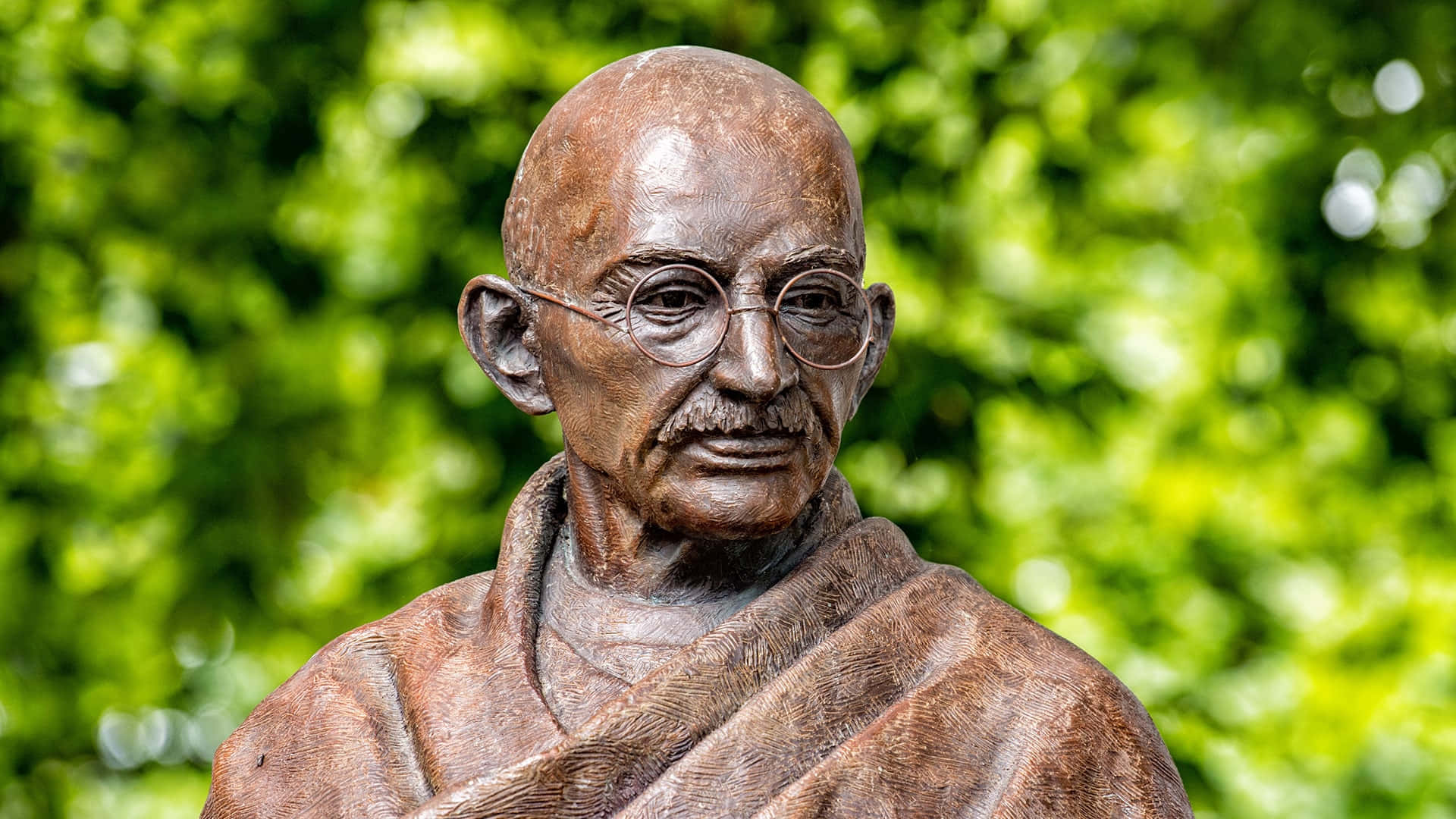 Mahatma Gandhi, leader of the Indian independence movement