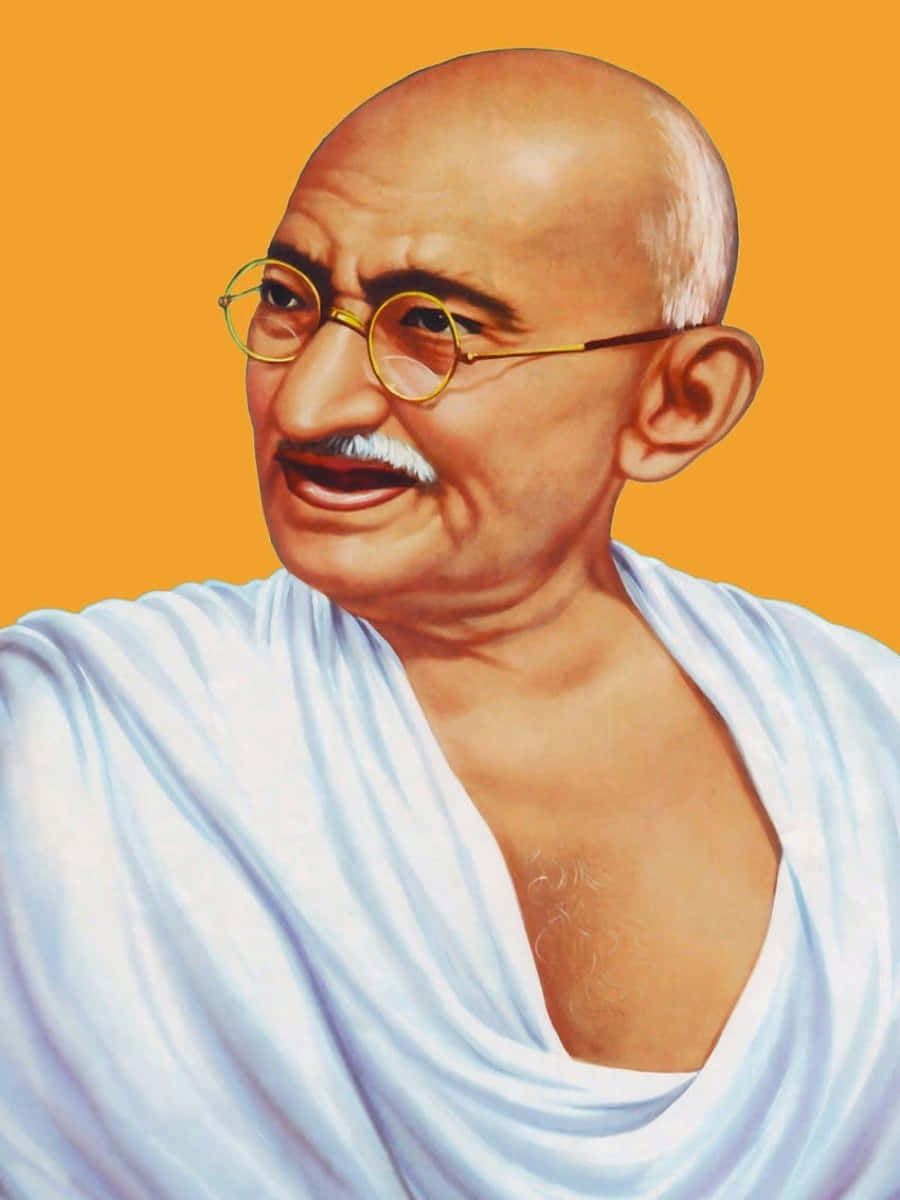 Mahatmagandhi - Den Store Leder Og Forkæmper For Borgerrettigheder.