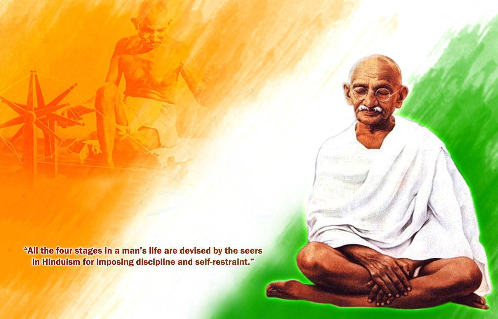 Mahatma Gandhi Meditating