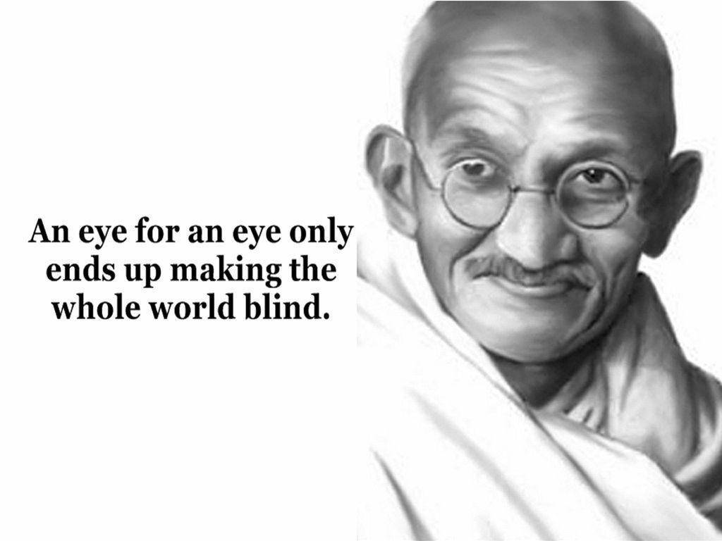 Mahatma Gandhi Pencil Portrait Wallpaper