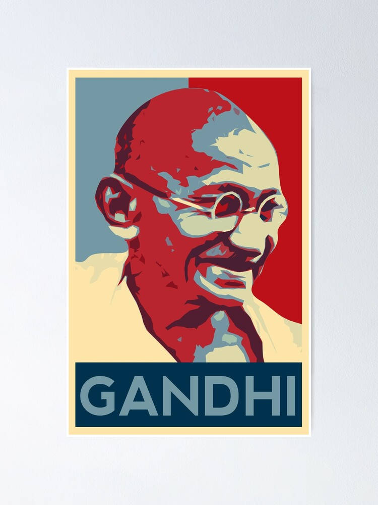 Mahatma Gandhi Pop Art Poster Wallpaper