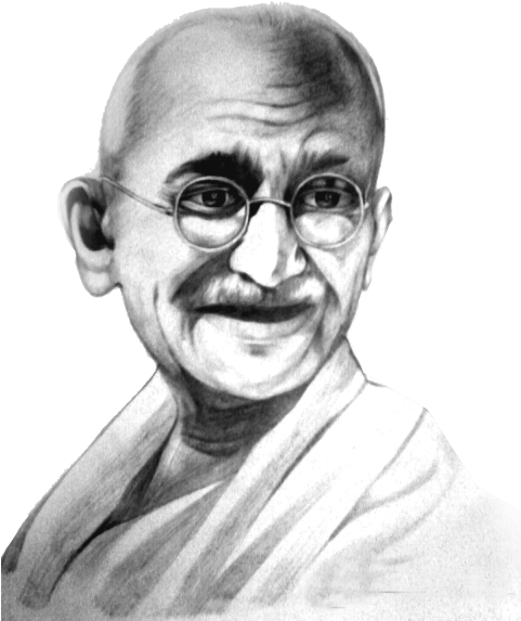 Mahatma Gandhi Portrait PNG