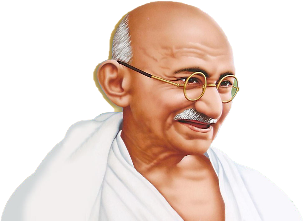 Download Mahatma Gandhi Portrait Illustration | Wallpapers.com