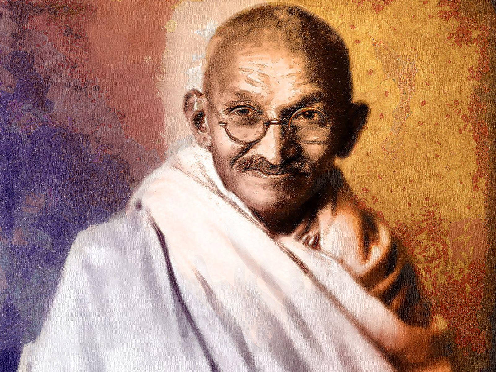 Mahatma Gandhi Portrait Painting Wallpaper
