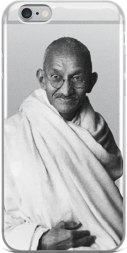 Mahatma Gandhi Portrait Phone Case PNG