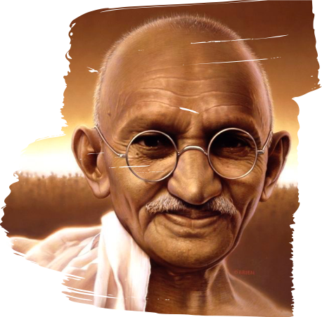 Mahatma Gandhi Portrait PNG