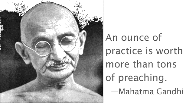 Download Mahatma Gandhi Practice Preaching Quote | Wallpapers.com