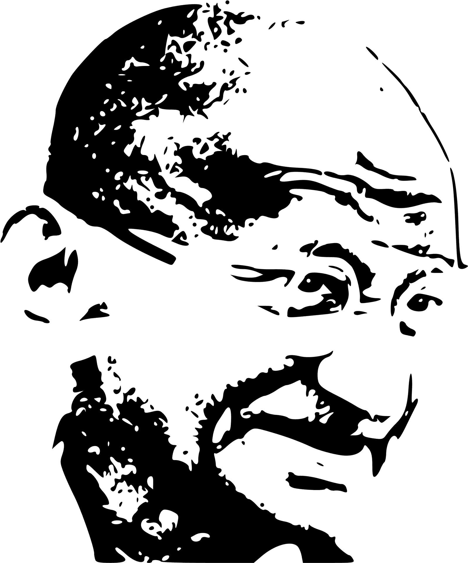 Mahatma Gandhi Profile Silhouette PNG