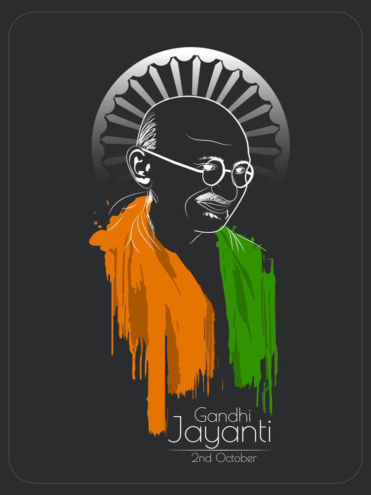 Mahatma Gandhi Stylised Art Wallpaper