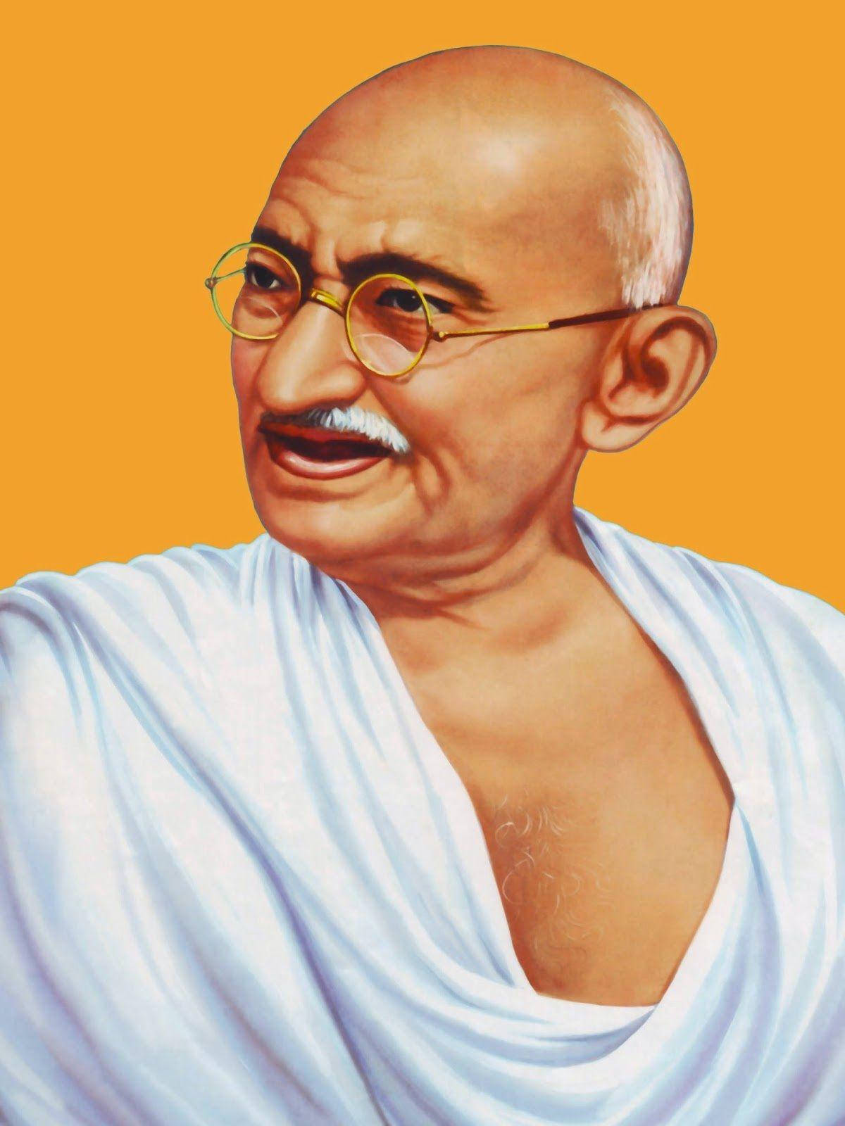 Mahatmagandhi Med Glasögon. Wallpaper