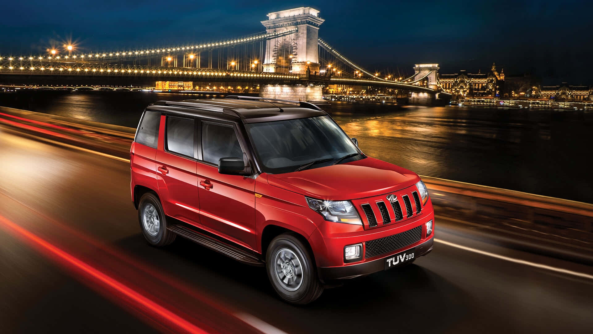 Mahindra T U V300 Conduite Nocturne Arrière-plan De Pont Fond d'écran