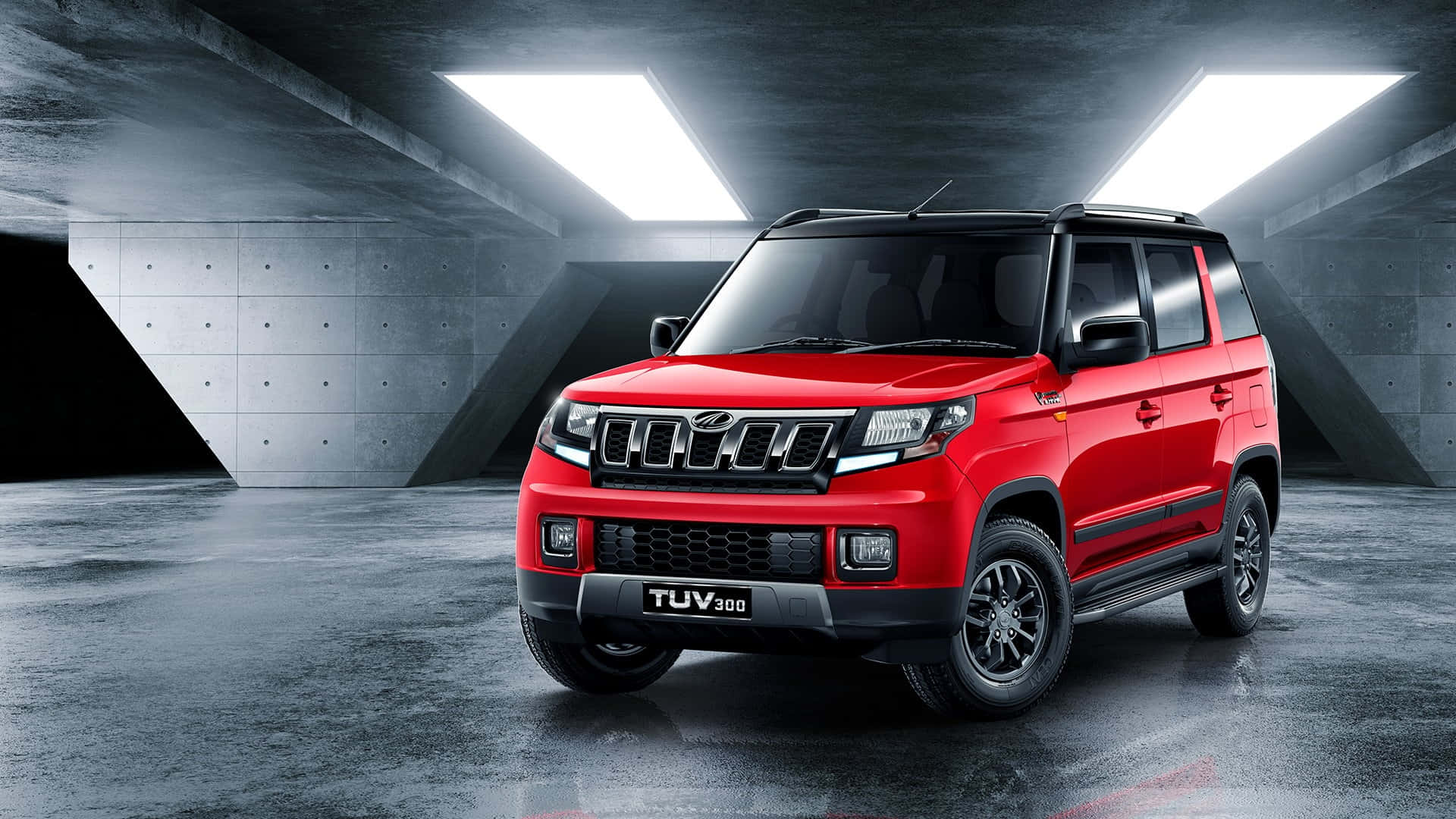 Présentation Du Modèle Rouge Mahindra Tuv300 Fond d'écran