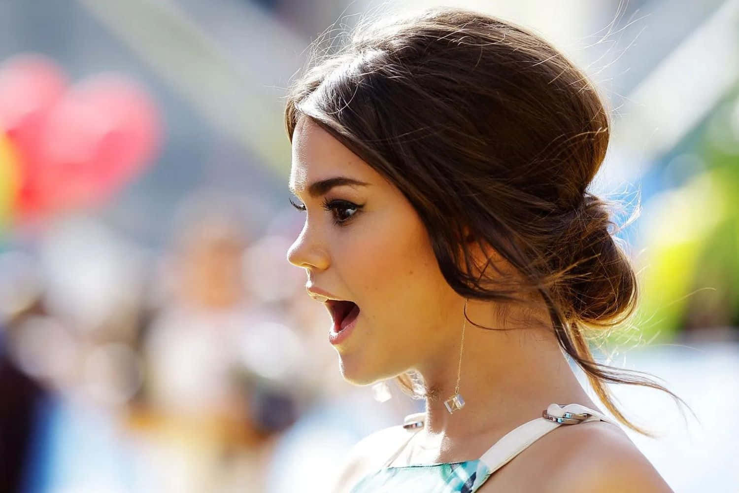 Maia Mitchell Surprised Expression Wallpaper