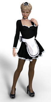 Maid Outfit3 D Model PNG