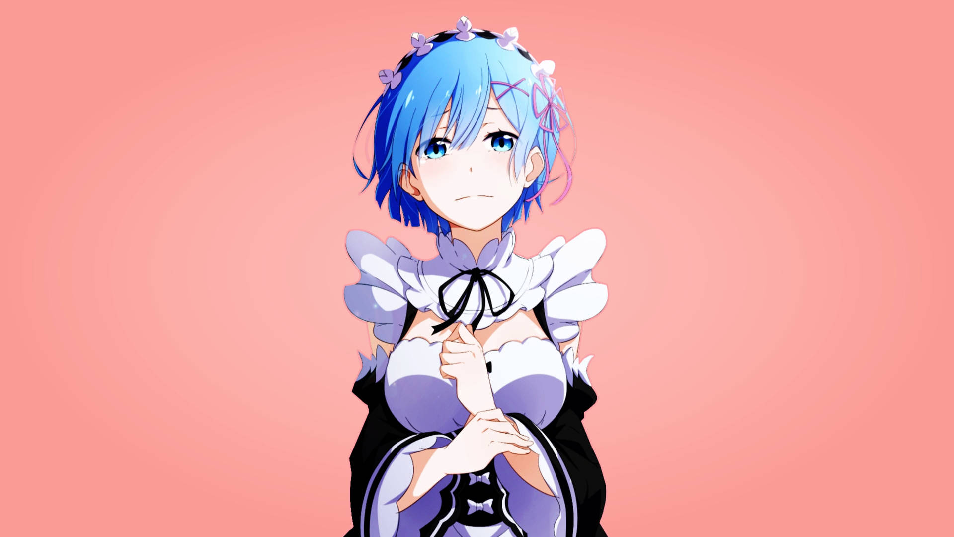 Maid Rem In Pink Aesthetic Wallpaper
