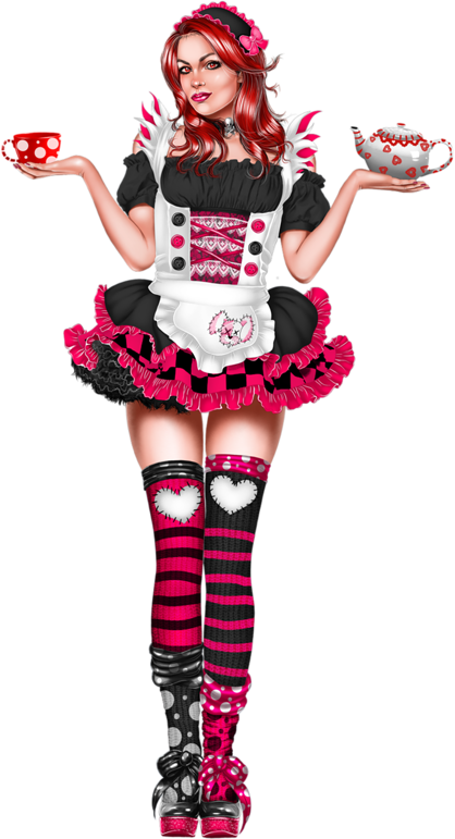 Maid_ Costume_ Pinup_ Art PNG