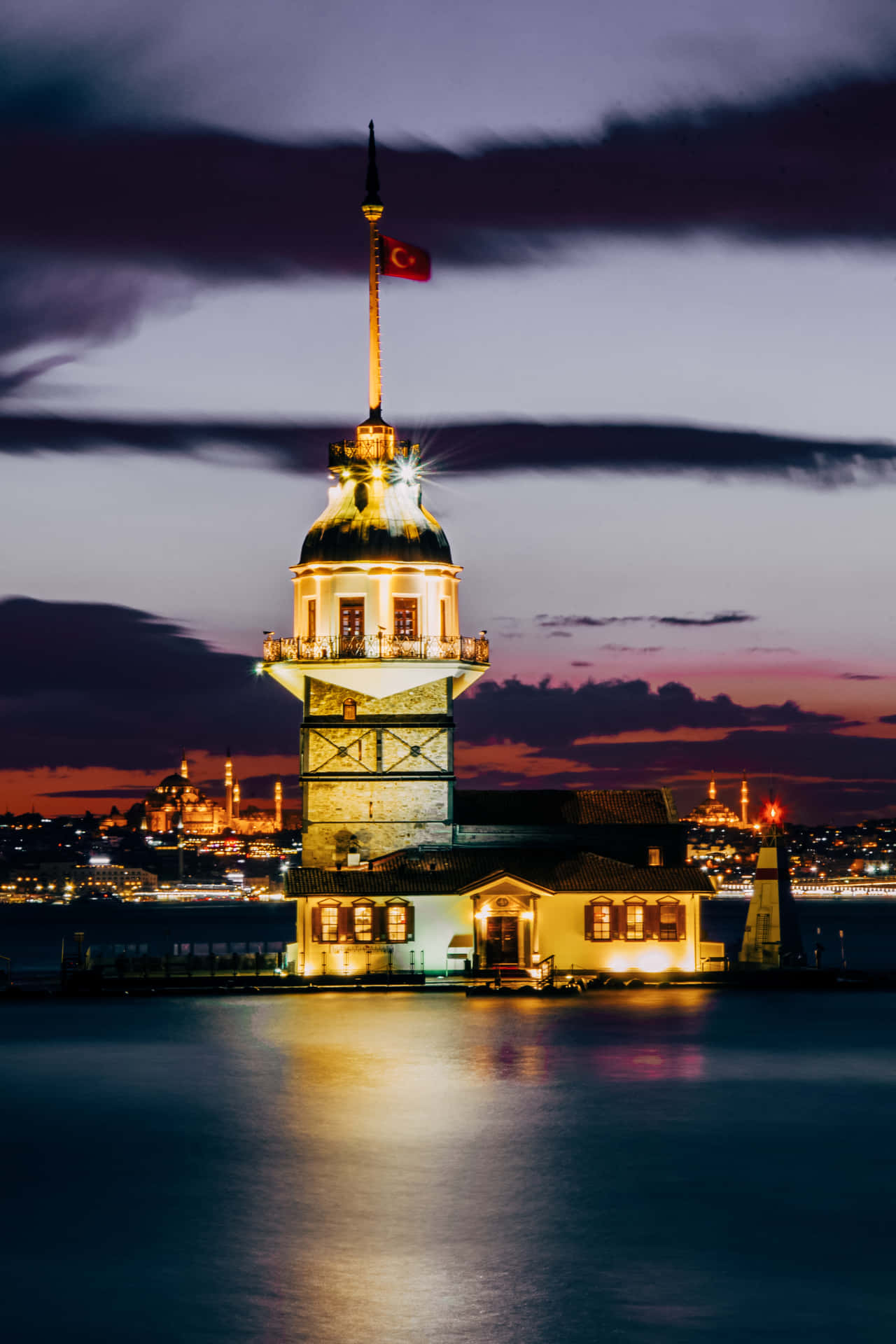 Maiden Tower Istanbul Twilight Wallpaper
