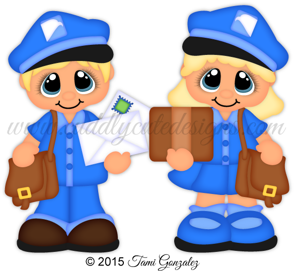 Mail Carriers Cartoon Illustration PNG
