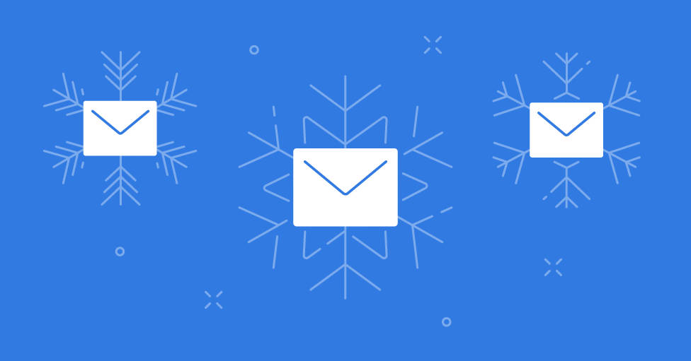 Mail Computer Icons With Snowflakes Wallpaper