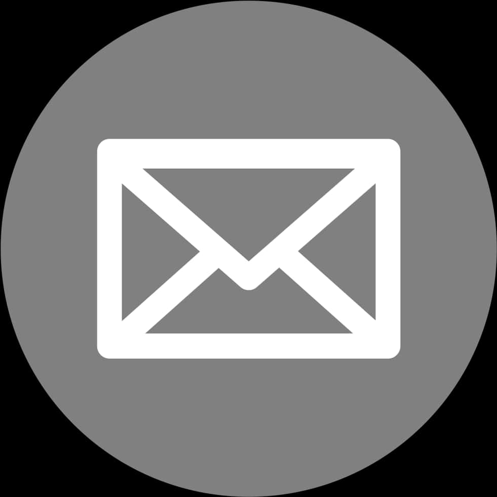 Mail Envelope Icon Gray Background PNG