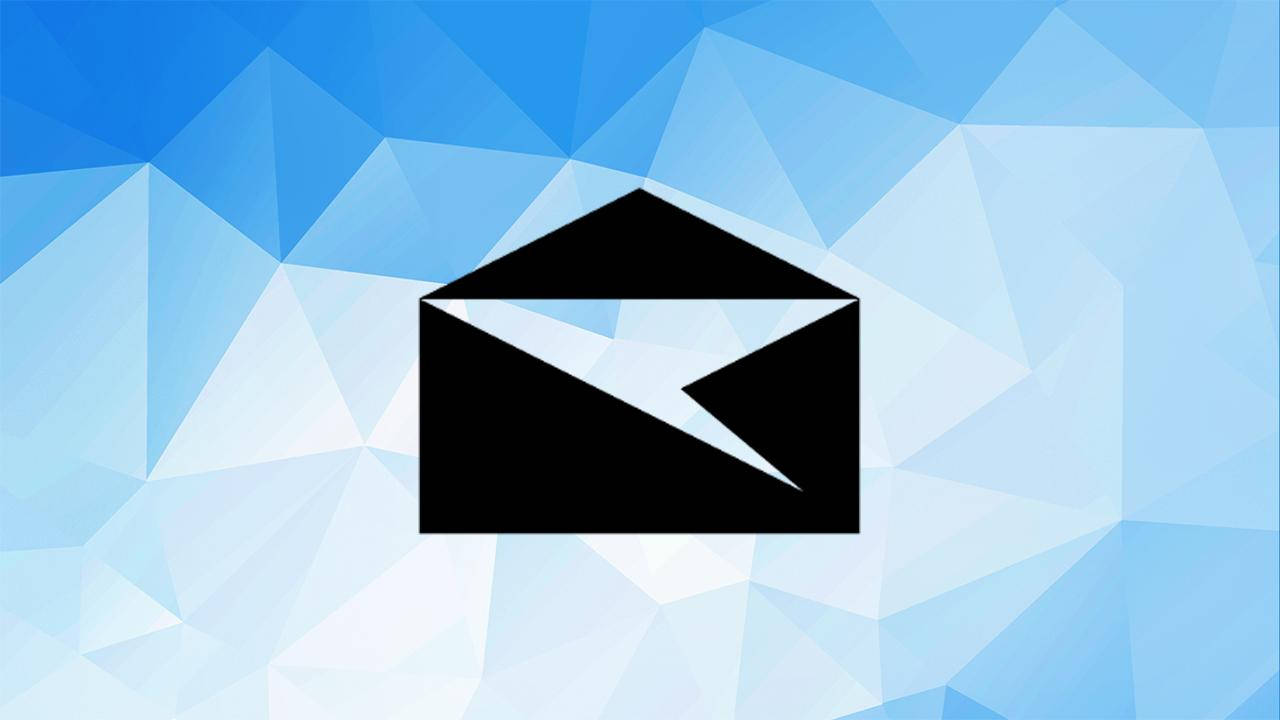 Mail Logo And Polygonal Pattern Wallpaper