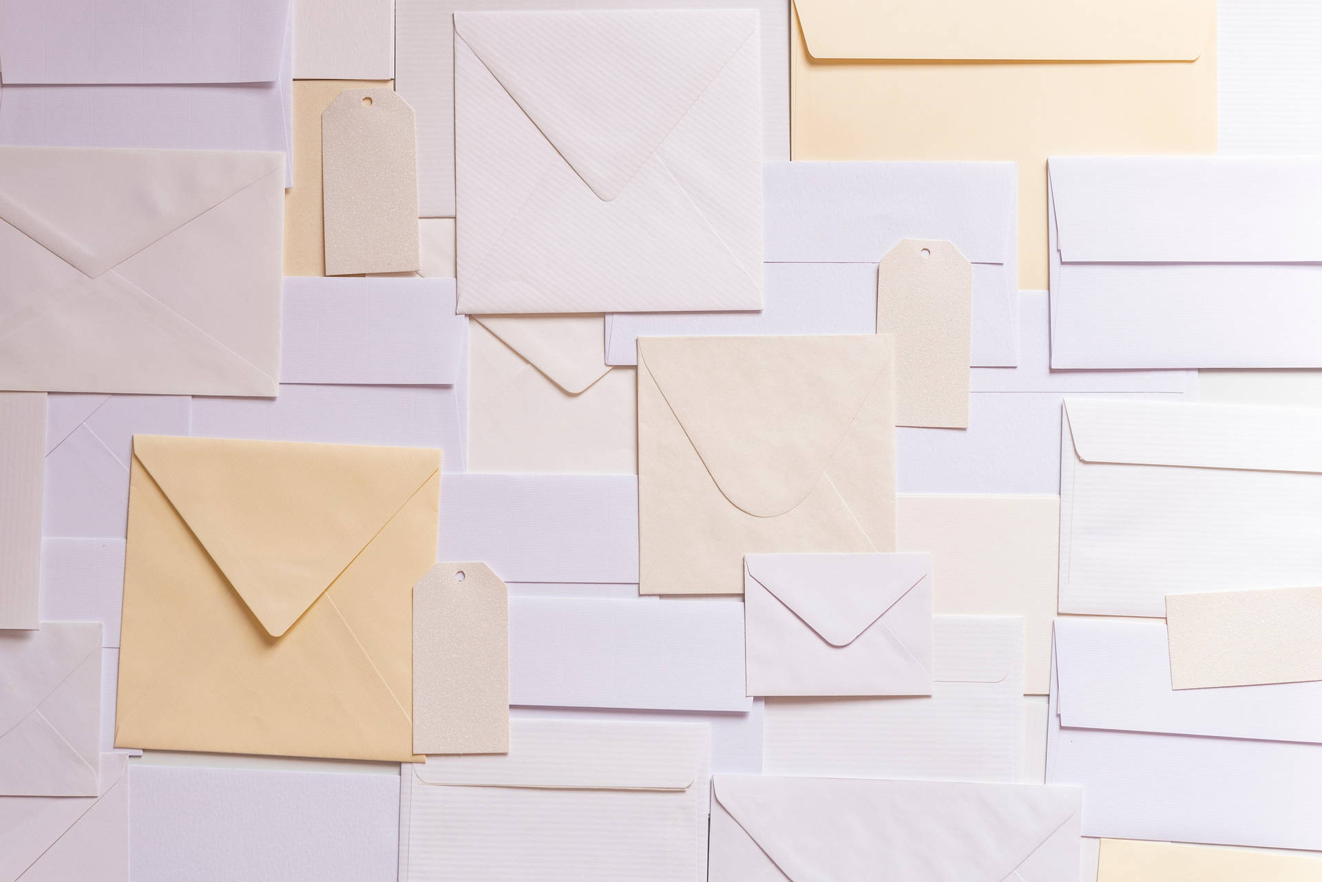 Mail White Envelopes In Different Sizes Wallpaper