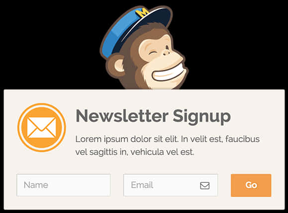 Mailchimp Newsletter Signup Form PNG