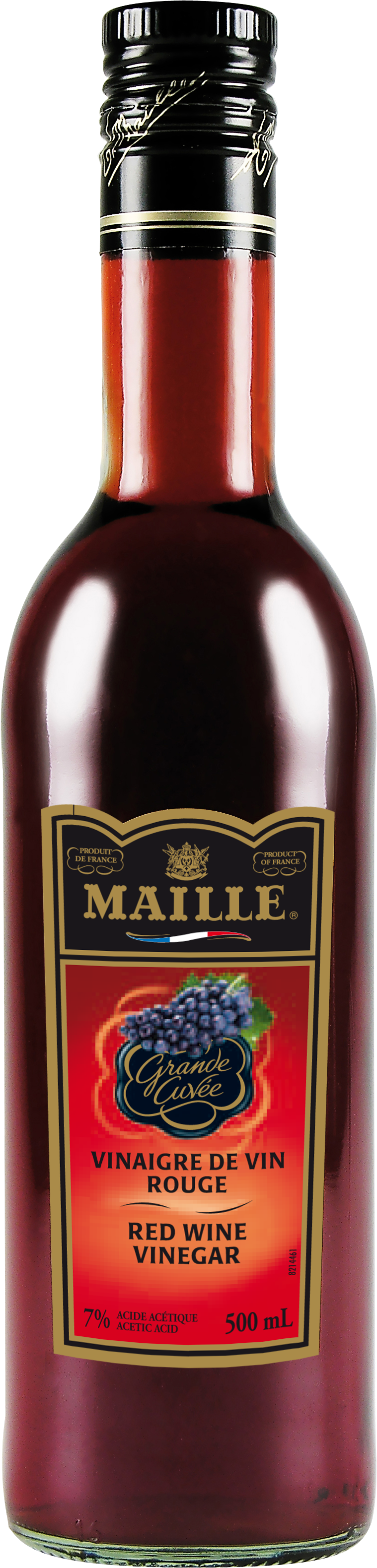 Maille Red Wine Vinegar Bottle PNG