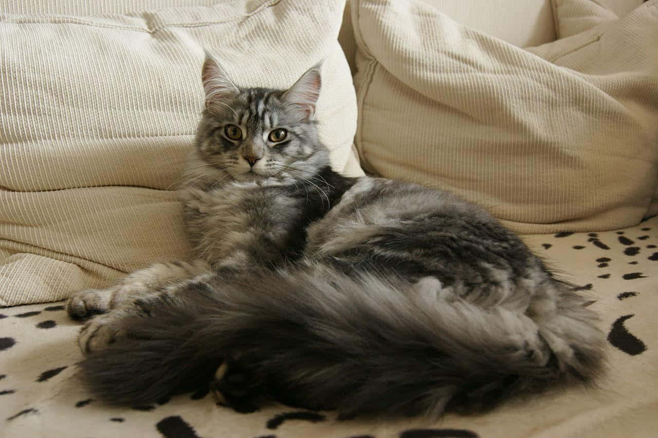Shaggy Tailed Maine Coon Picture