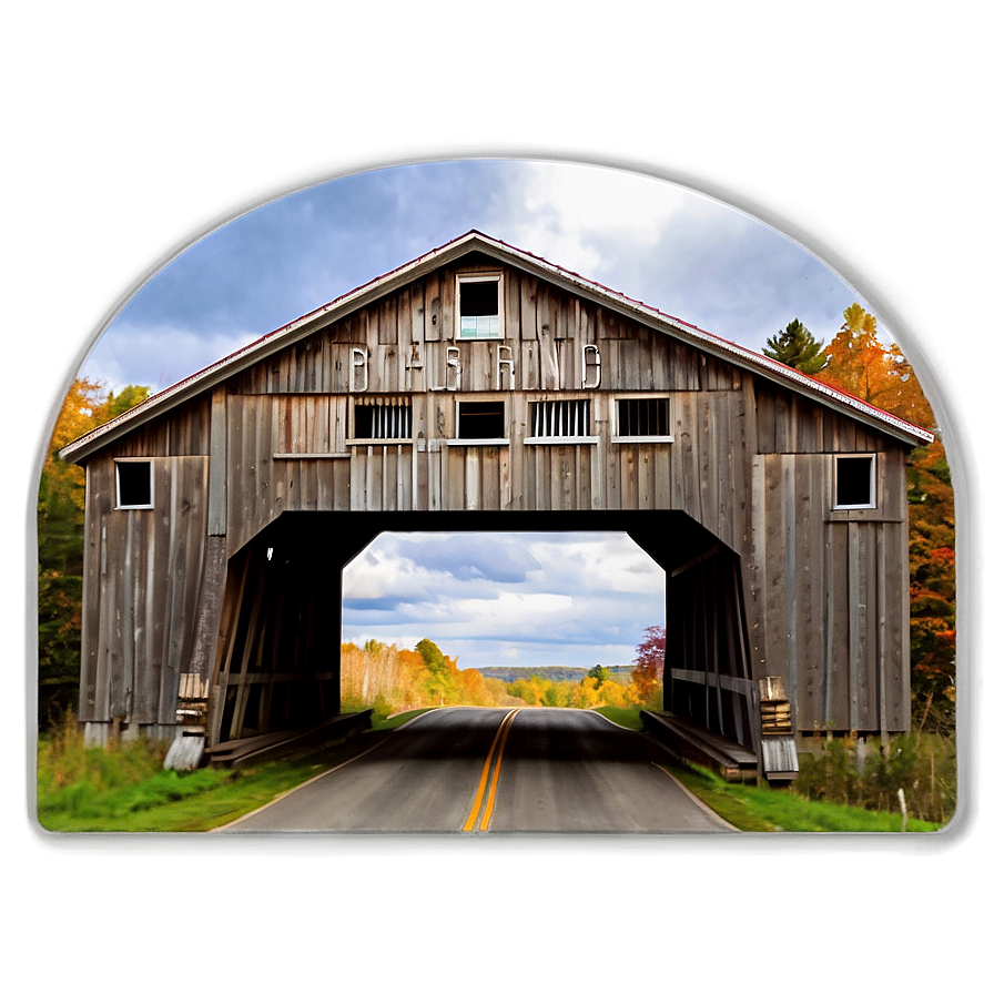 Maine Covered Bridge Charm Png Reo71 PNG