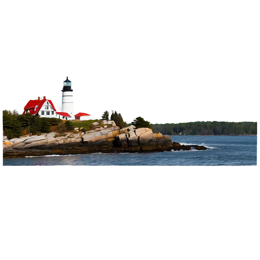 Maine Lighthouse View Png 80 PNG