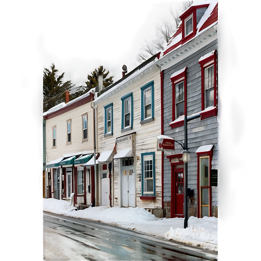 Maine's Quiet Snowy Streets Png 06202024 PNG