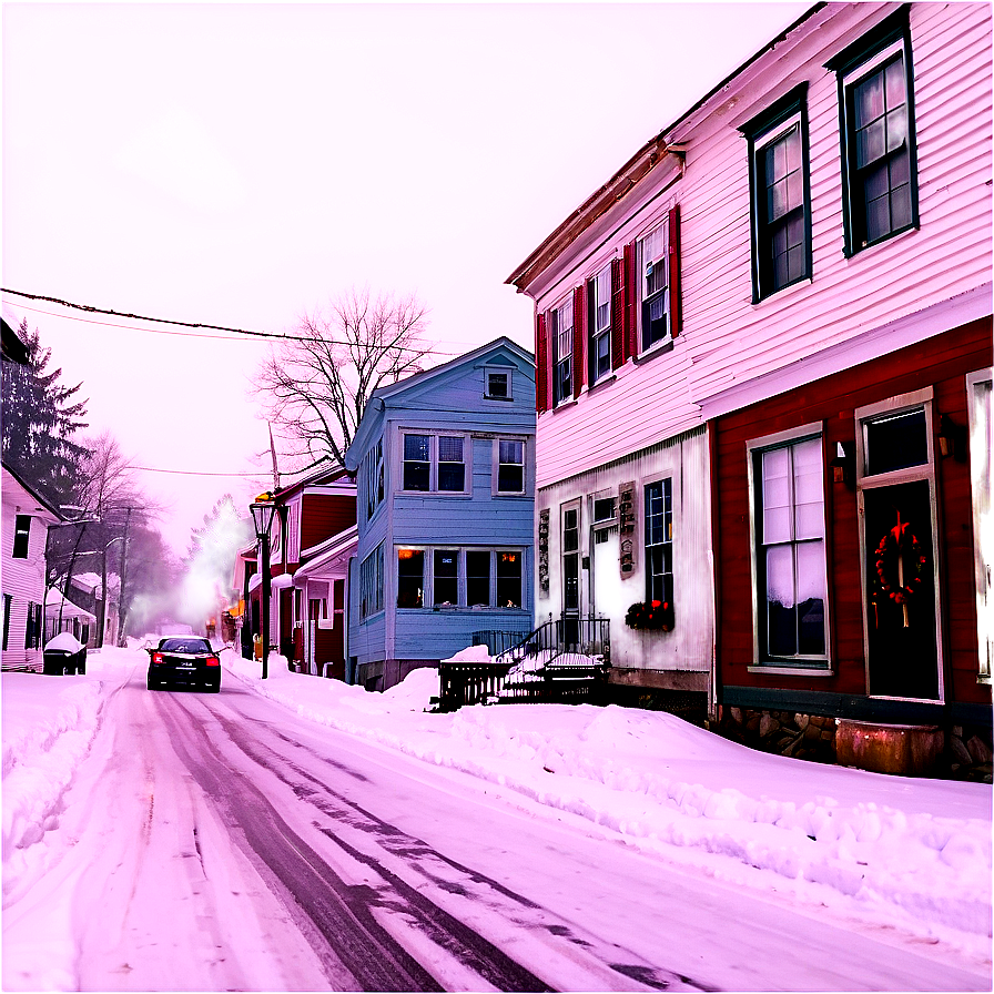 Maine's Quiet Snowy Streets Png Uls41 PNG