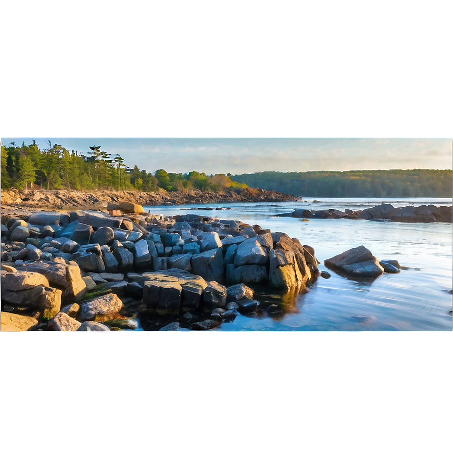 Maine's Rocky Shoreline Png 06202024 PNG